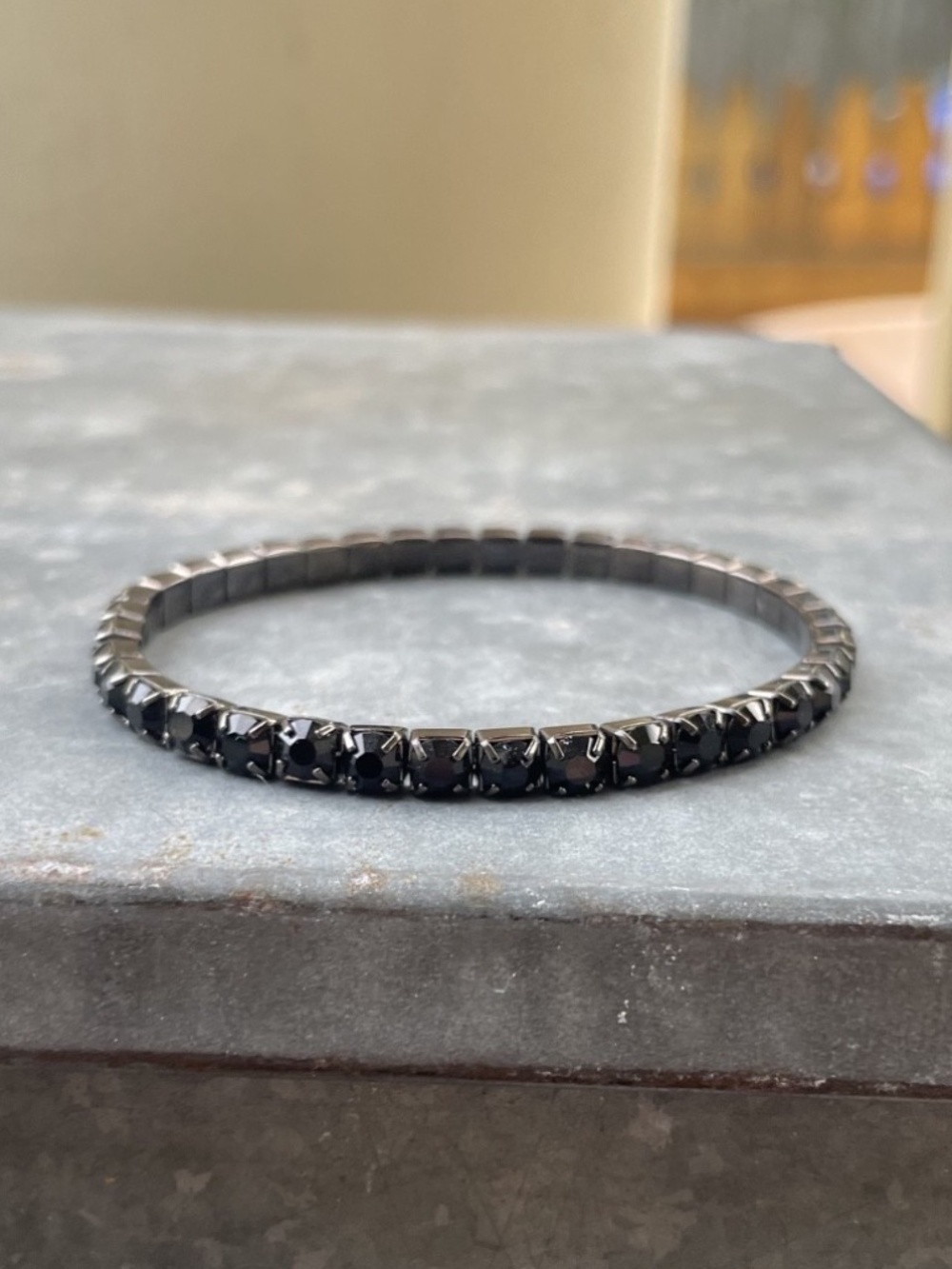 Costume black stretch Tennis Bracelet